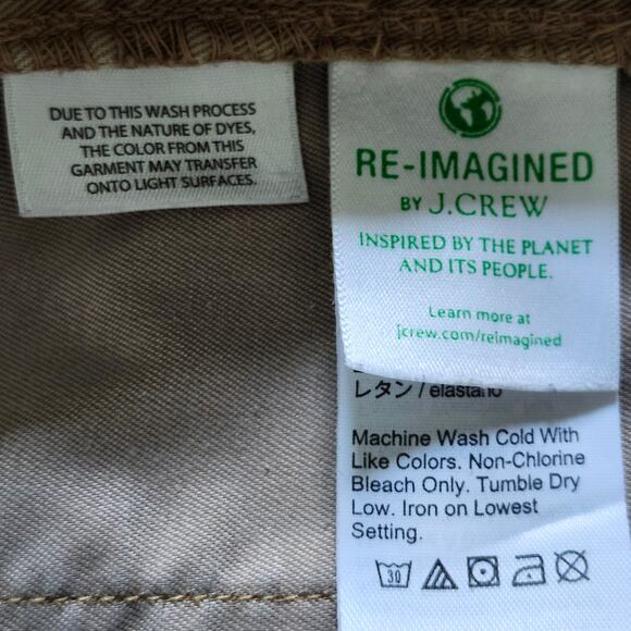 J Crew Vintage Straight Leg High Rise Chinos Dark Khaki Size 30 - Picture 6 of 12